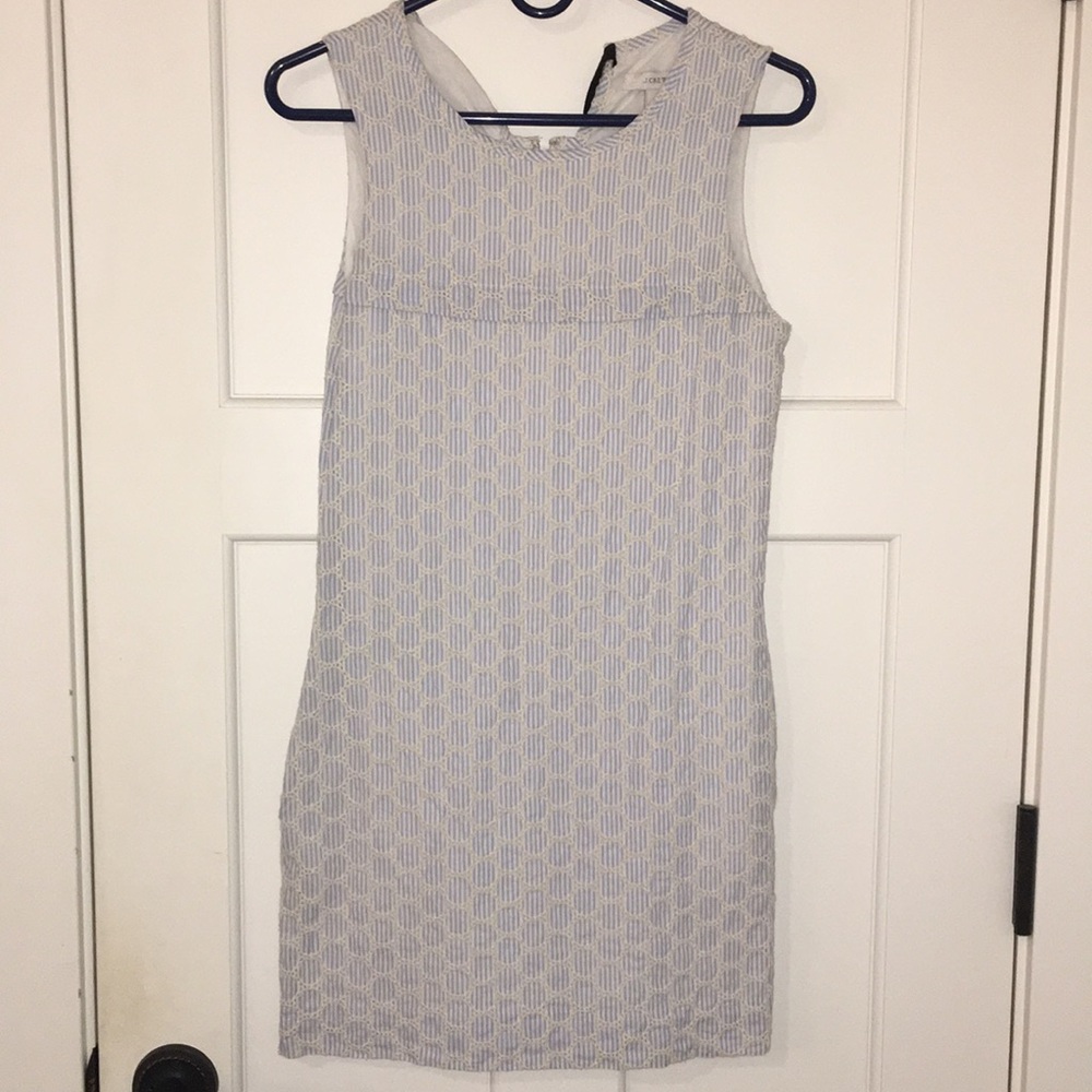 J. Crew Seersucker Eyelet Shift Dress
